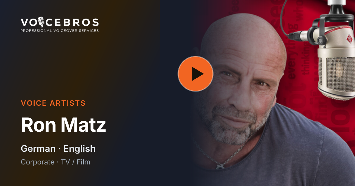 Ron Matz — Corporate Voice Over Artist | VoiceBros